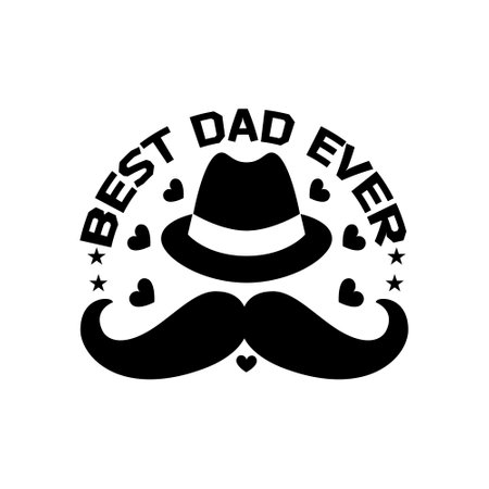 Fathers day typographic t shirt design vectorのイラスト素材