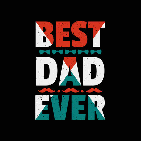 Fathers day typographic t shirt design vectorのイラスト素材