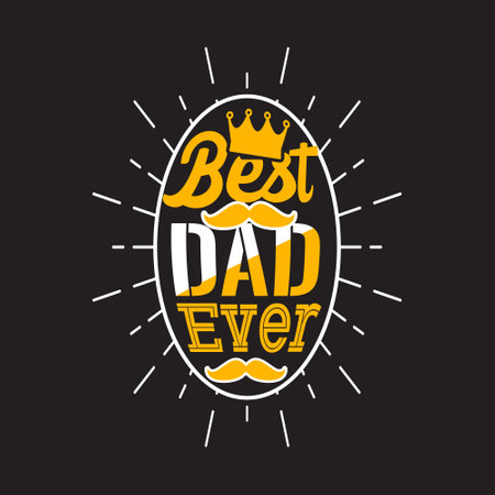 Dad typographic t shirt design vector graphic - Fathers day t shirt design.のイラスト素材