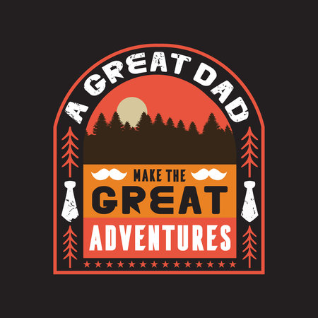 Fathers day typographic quotes vector t shirt design.のイラスト素材