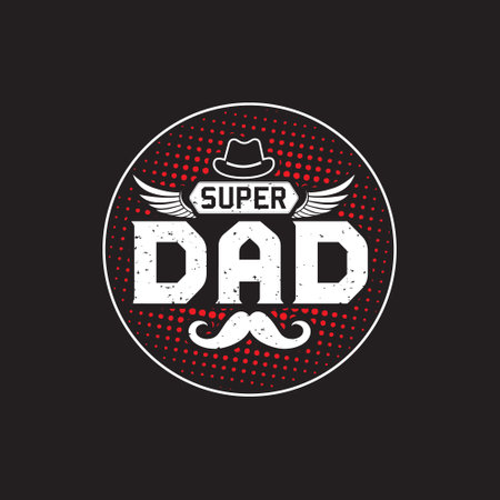 Fathers day typographic quotes vector t shirt design.のイラスト素材