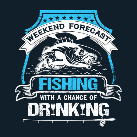 Fishing typographic vector t shirt design graphic.のイラスト素材