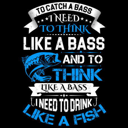 Fishing typographic vector t shirt design graphic.のイラスト素材