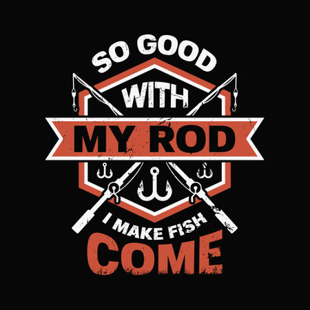 Fishing typographic t shirt design vector graphic.のイラスト素材