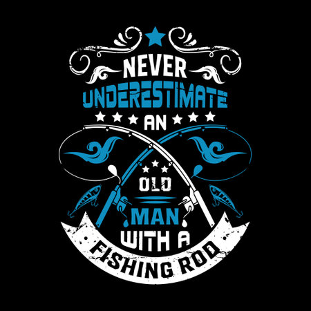 Fishing typographic t shirt design vector graphic.のイラスト素材