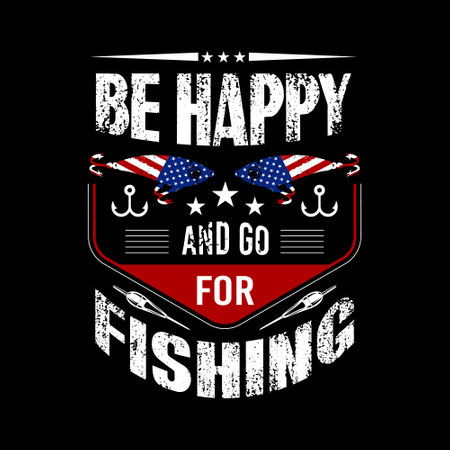 Fishing typographic t shirt design vector graphic.のイラスト素材