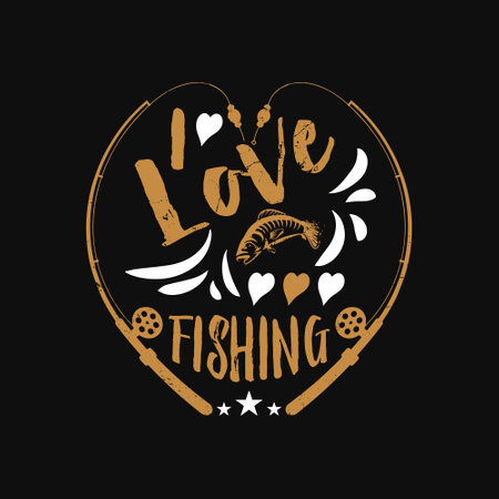 Fishing typographic t shirt design vector graphic.のイラスト素材