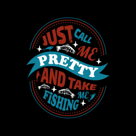 Fishing typographic t shirt design vector graphic.のイラスト素材