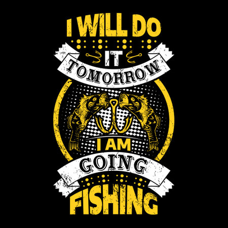 Fishing typographic t shirt design vector graphic.のイラスト素材