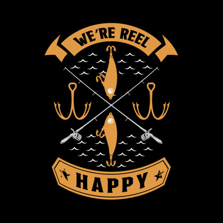 Fishing typographic t shirt design vector graphic.のイラスト素材