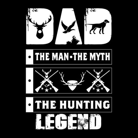 Hunting typographic t shirt design vector graphic.のイラスト素材
