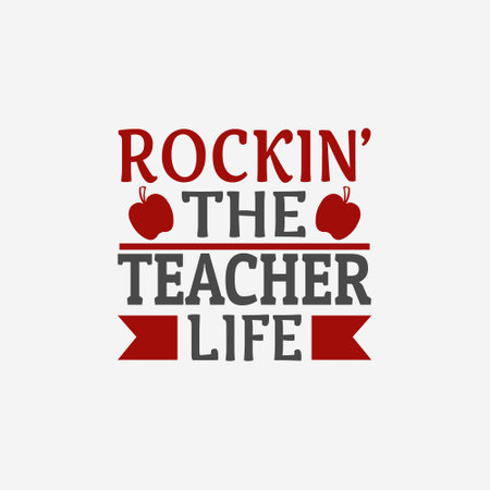 Teacher typographic quotes t shirt design vector graphic.のイラスト素材