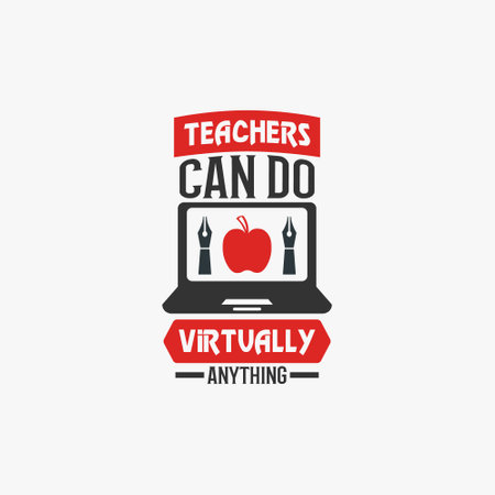Teacher typographic quotes t shirt design vector graphic.のイラスト素材