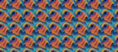 Seamless Futuristic Banner with 3D Effect and Gradientの写真素材