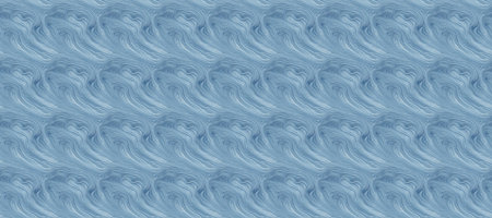Seamless pattern of abstract waves in blue colors. Vector illustration