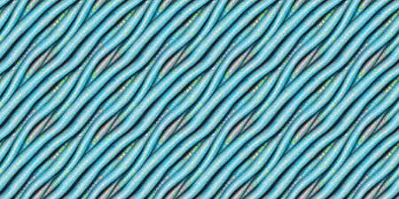 Seamless pattern with abstract wavy lines in blue colors.