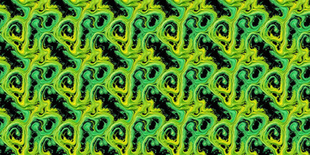 Seamless abstract pattern in green and black colors. Textile print.