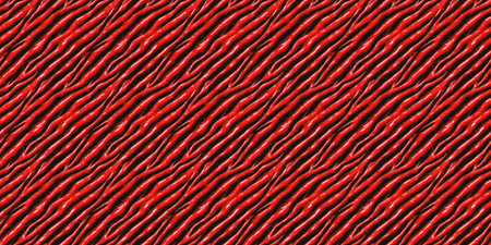 Seamless pattern of red wicker ribbons on a black background
