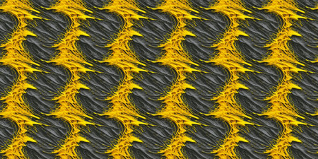 Seamless pattern with yellow and black grunge textured background