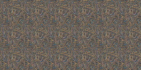 Seamless pattern with abstract ornament in brown and beige colors