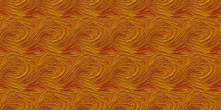 Seamless pattern of yellow and orange threads on a white background