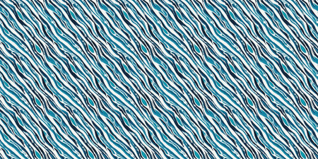 Seamless pattern with hand drawn doodle zebra stripes. Blue background.
