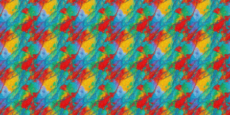 Seamless patterned texture of multicolored lines in the form of square tiles