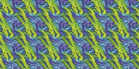 Seamless patterned background with multi-colored wavy lines.