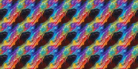 Seamless pattern with multicolored abstract shapes. Illustration.