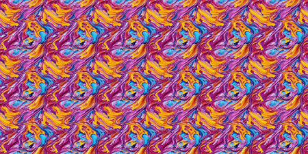 Kaleidoscope of color with beautiful ornament. Seamless pattern.