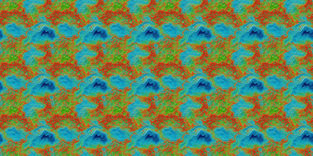 Seamless background pattern. Abstract colorful floral symmetrical pattern.