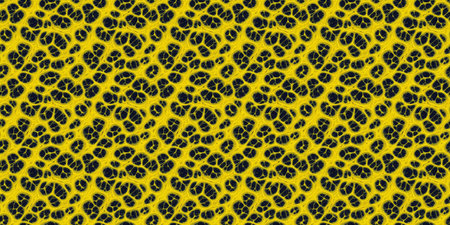 Seamless pattern of leopard skin in yellow and black colors