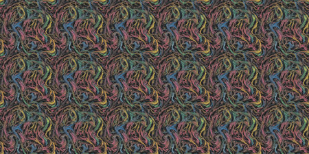 Seamless pattern of abstract elements in the form of a rainbow