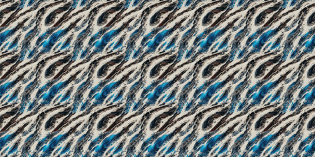 Seamless pattern with abstract blue and white feathers. For eg fabric, wallpaper, wall decorations.