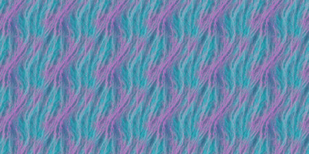 Abstract seamless pattern with wavy lines in blue and pink colors.