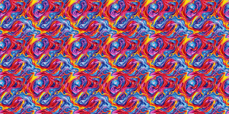 Seamless background pattern. Abstract symmetrical pattern in bright colors.