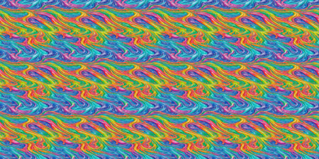 Seamless pattern of multicolored lines in the form of waves