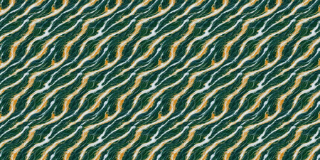 Seamless pattern with wavy lines in green and yellow.