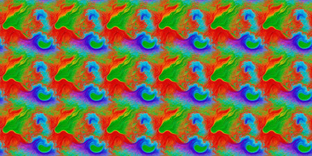 Seamless pattern of abstract elements. For eg fabric, wallpaper, wall decorations.