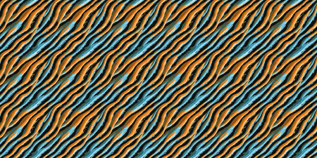 Seamless pattern with abstract wavy lines. Vector image.