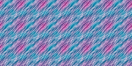 Seamless pattern with abstract lines in blue and pink colors.