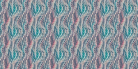 Abstract seamless pattern of wavy lines. Blue and pink colors.