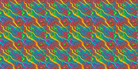 Seamless pattern with peacock feathers. Multicolored background.