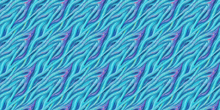 Seamless pattern with abstract wavy lines in blue and pink colors