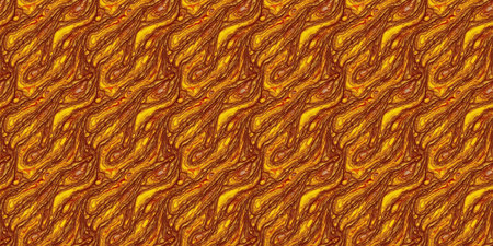 Seamless pattern of yellow and orange smoke on a black background