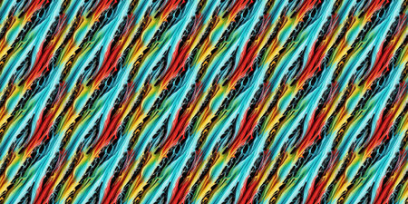 abstract background with multicolored lines and curves, seamless pattern