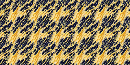 Seamless pattern with yellow and black spots. Abstract background.