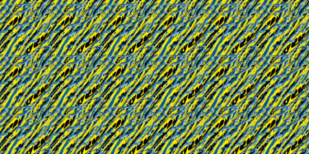Seamless pattern with yellow and blue stripes on a black background