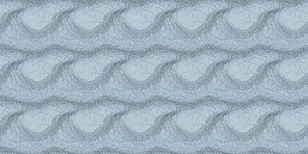 Seamless pattern of lines and waves on a light blue background