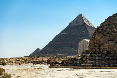 Great pyramids at Giza Cairo in Egypt